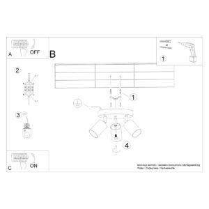 Verdo Three Light White Ceiling Spotlight 3 Light Spotlights Great Lighting UK Ltd