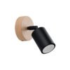 Wall Lamp Verdo Black / Wood Single Wall Lights Great Lighting UK Ltd