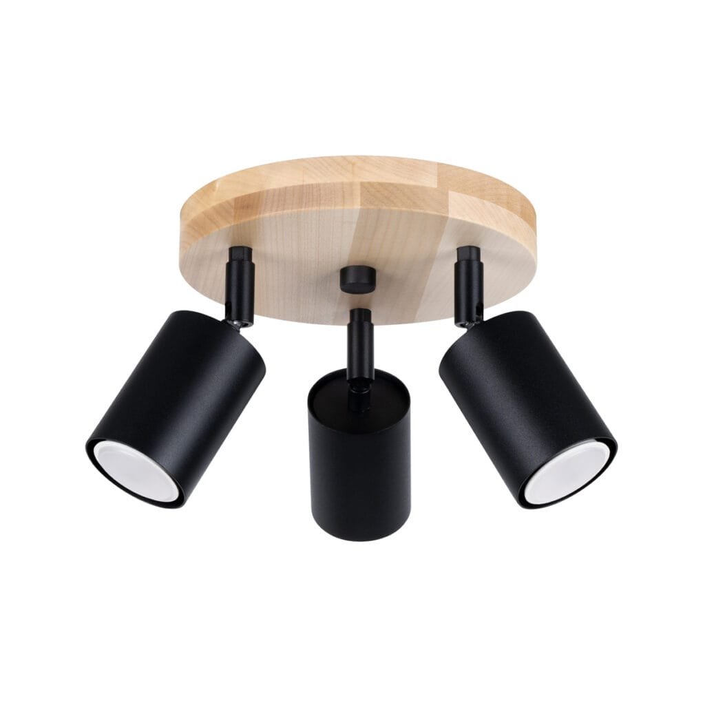 Ceiling Lamp Verdo Three Light Black