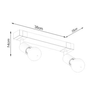 Ceiling Lamp Zuca 2 Black Track Lighting Great Lighting UK Ltd