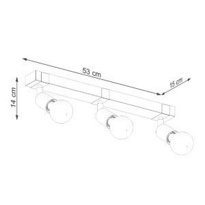 Ceiling Lamp Zuca 3 Black Track Lighting Great Lighting UK Ltd