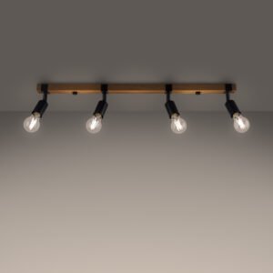 Ceiling Lamp Zuca 4 Black Track Lighting Great Lighting UK Ltd
