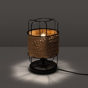 Table Lamp Gizur Black / Cord New Arrivals Great Lighting UK Ltd