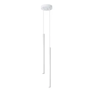 Pastelo Twin Pendant Light - White Cylinder & Pendant Clusters Great Lighting UK Ltd