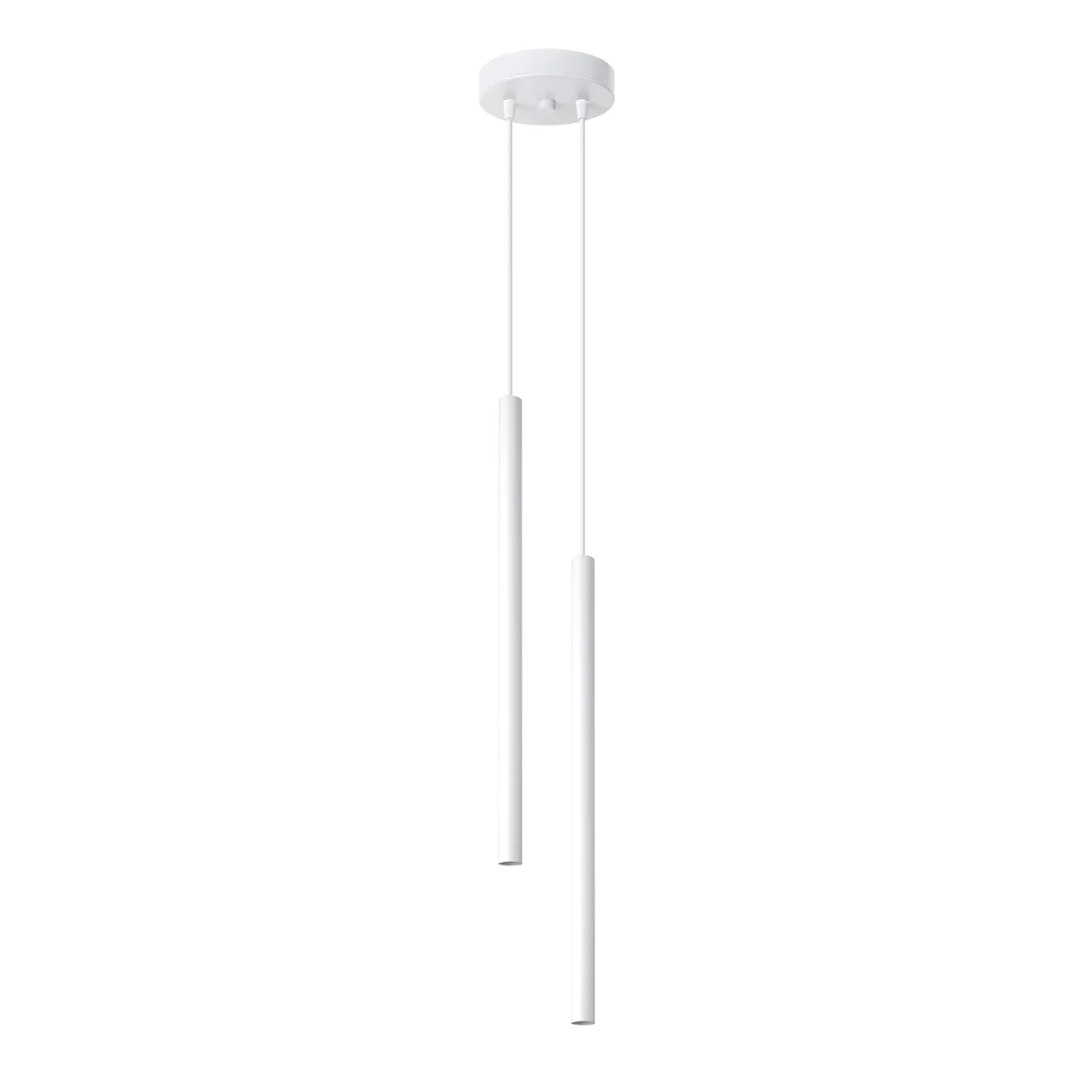 Pastelo Twin Pendant Light - White Cylinder & Pendant Clusters Great Lighting UK Ltd