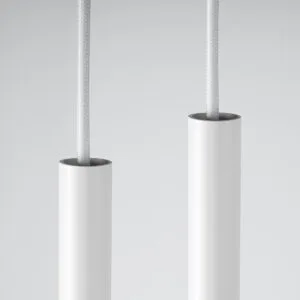 Pastelo Twin Pendant Light - White Cylinder & Pendant Clusters Great Lighting UK Ltd