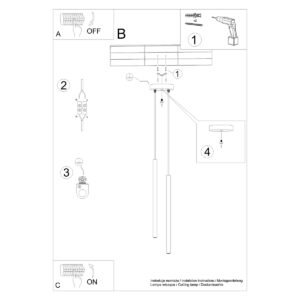 Pendant Lamp Pastelo 2 Black Multi Pendants Great Lighting UK Ltd