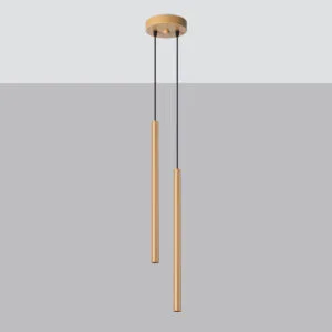 Pendant Lamp Pastelo Two Light Gold Brushed Gold Lighting Great Lighting UK Ltd