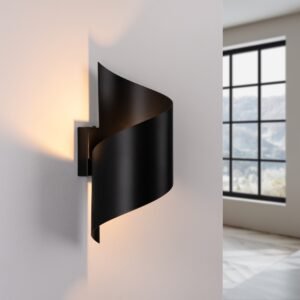 Wall Lamp Talassa Black Single Wall Lights Great Lighting UK Ltd