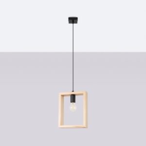 Pendant Lamp Aries Natural Wood Modern Single Pendants Great Lighting UK Ltd