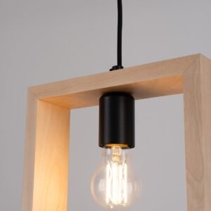 Pendant Lamp Aries Natural Wood Modern Single Pendants Great Lighting UK Ltd