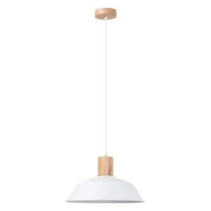 Wooden Pendant Light Fano White Scandinavian Style Pendant Lights Great Lighting UK Ltd