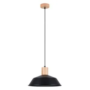 Wooden Pendant Light Fano Black Scandinavian Style Pendant Lights Great Lighting UK Ltd