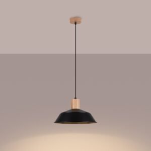 Pendant Lamp Fano Black Modern Single Pendants Great Lighting UK Ltd