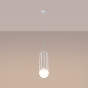 Pendant Lamp Brina 1 White Modern Single Pendants Great Lighting UK Ltd
