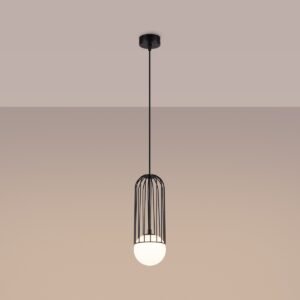 Pendant Lamp Brina 1 Black Modern Single Pendants Great Lighting UK Ltd