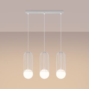 Pendant Lamp Brina 3l White Multi Pendants Great Lighting UK Ltd