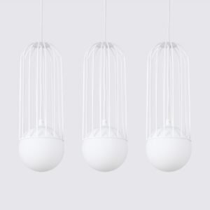 Pendant Lamp Brina 3l White Multi Pendants Great Lighting UK Ltd