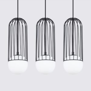 Pendant Lamp Brina 3l Black Multi Pendants Great Lighting UK Ltd