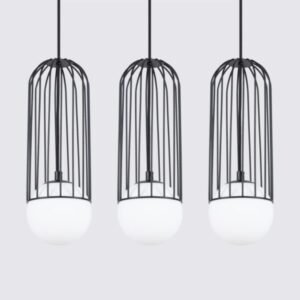 Brina 3-Light Pendant - Black Dining Table Pendant Lights Great Lighting UK Ltd
