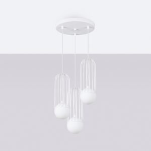 Pendant Lamp Brina 3p White Multi Pendants Great Lighting UK Ltd