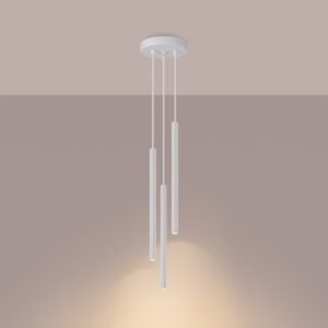 Pendant Lamp Arche 3p White Multi Pendants Great Lighting UK Ltd