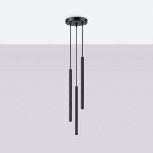 Pendant Lamp Arche 3p Black Multi Pendants Great Lighting UK Ltd