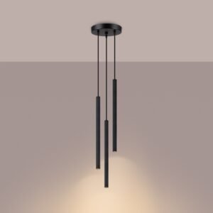Pendant Lamp Arche 3p Black Multi Pendants Great Lighting UK Ltd