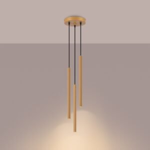Pendant Lamp Arche 3p Gold Multi Pendants Great Lighting UK Ltd