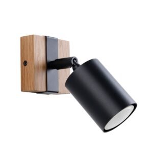 Wall Lamp Fager 1 Black Single Wall Lights Great Lighting UK Ltd