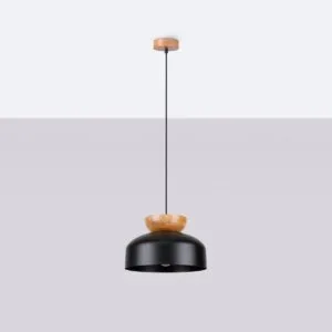Wooden Pendant Light Marion Black Black Pendant Lights Great Lighting UK Ltd