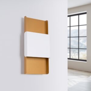 Wall Lamp Durlin Gold / White Single Wall Lights Great Lighting UK Ltd