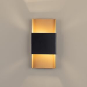 Wall Lamp Durlin Gold / Black Single Wall Lights Great Lighting UK Ltd