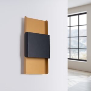 Wall Lamp Durlin Gold / Black Single Wall Lights Great Lighting UK Ltd