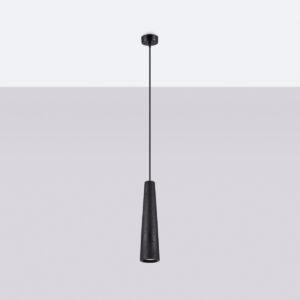Pendant Lamp Electra Black Concrete Modern Single Pendants Great Lighting UK Ltd