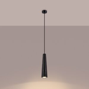 Pendant Lamp Electra Black Concrete Modern Single Pendants Great Lighting UK Ltd