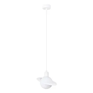 Hyperion Single Pendant - White Small Pendant Lights Great Lighting UK Ltd