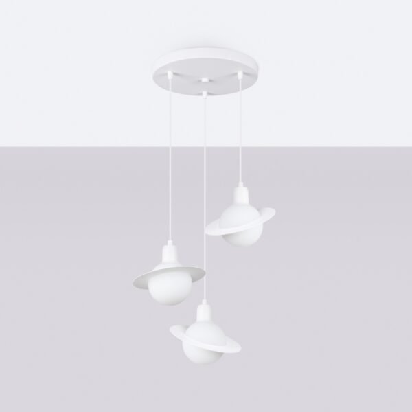 Pendant Lamp Hyperion 1 White Multi Pendants Great Lighting UK Ltd