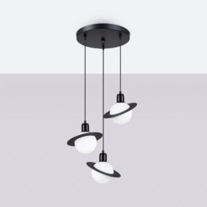 Pendant Lamp Hyperion 3p Black Multi Pendants Great Lighting UK Ltd