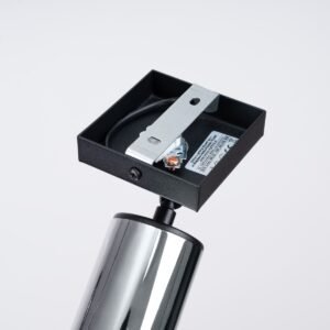 Wall Lamp Winx Black / Chrome Single Wall Lights Great Lighting UK Ltd