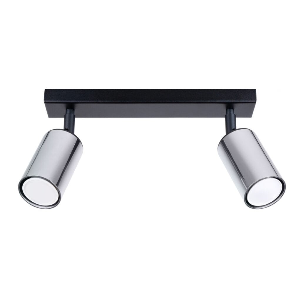 Ceiling Lamp Winx Two Light Black / Chrome