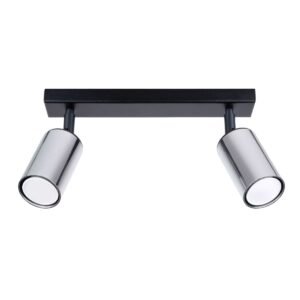 Ceiling Lamp Winx 2 Black / Chrome Kitchen Track Lighting Great Lighting UK Ltd