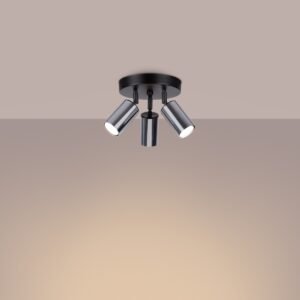 Ceiling Lamp Winx 3p Black / Chrome Cluster Ceiling Lights Great Lighting UK Ltd