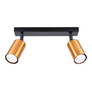 Ceiling Lamp Winx 2 Black / Copper Track Lighting Great Lighting UK Ltd