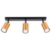 Ceiling Lamp Winx 3 Black / Copper Track Lighting Great Lighting UK Ltd