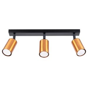 Ceiling Lamp Winx 3 Black / Copper Track Lighting Great Lighting UK Ltd