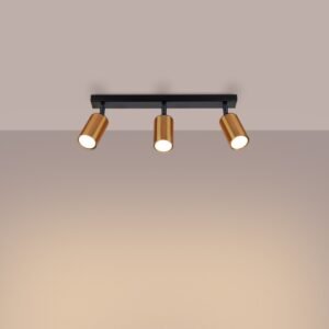 Ceiling Lamp Winx 3 Black / Copper Track Lighting Great Lighting UK Ltd