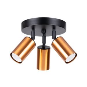 Ceiling Lamp Winx 3p Black / Copper Cluster Ceiling Lights Great Lighting UK Ltd