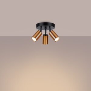 Ceiling Lamp Winx 3p Black / Copper Cluster Ceiling Lights Great Lighting UK Ltd