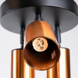Ceiling Lamp Winx 3p Black / Copper Cluster Ceiling Lights Great Lighting UK Ltd
